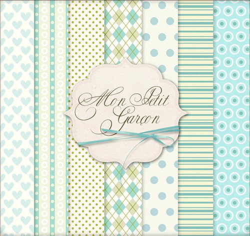 Kit De Papel Digital Shabby Baby Shower Mon Petit Garçon