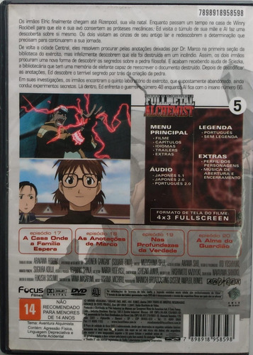 Fullmetal Alchemist Volume 5 O Custo Da Vida Dvd (Usado)