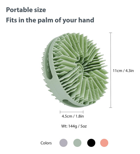 2 Unidades Exfoliantes De Silicona Para El Cuerpo, Cepillo
