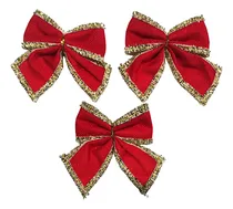 Comprar Adorno Navidad Moño Navideño Decoracion Set X3 - Sheshu 