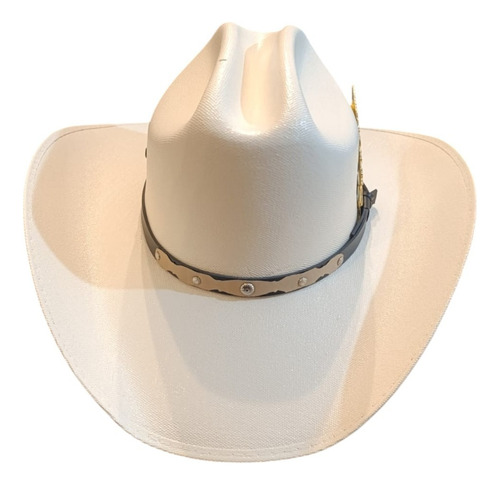Sombrero Vaquero Unisex Horma Americana Pluma Metálica L