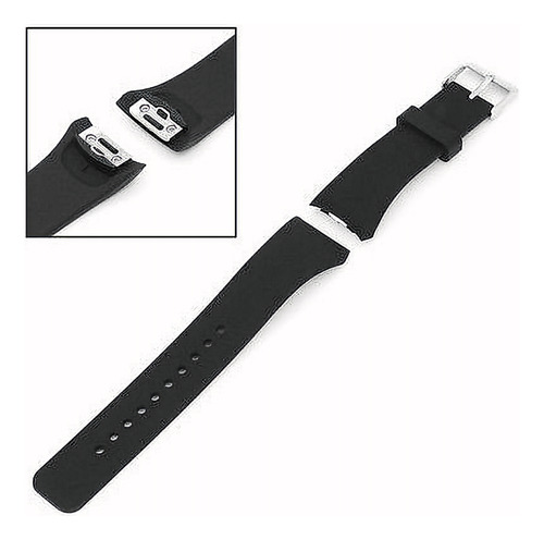 Correa De Reloj De Silicona Negra Para Samsung Galaxy S2 R72