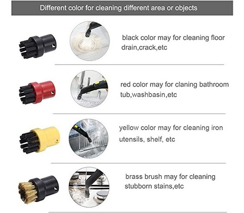 Cepillos Redondos Limpiadores Vapor Para Karcher Sc1 A Sc7