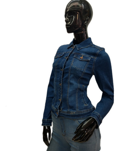 Imagen 4 de 10 de Chamarra De Mezclilla Chaqueta Mujer Dama Juvenil Casual