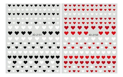 4 Sencillas Pegatinas De Amor For Uñas For El Diseño De