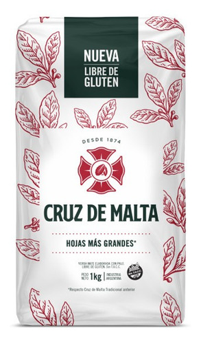 Yerba Tradicional Sin Tacc Cruz De Malta X 1kg