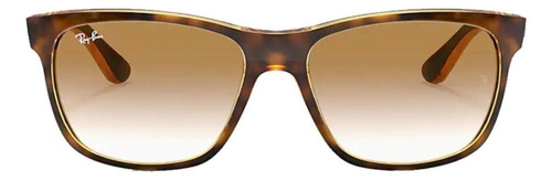 Anteojos de sol Ray-Ban RB4181 Standard con marco de injected color gloss tortoise, lente brown de cristal degradada, varilla gloss tortoise de injected