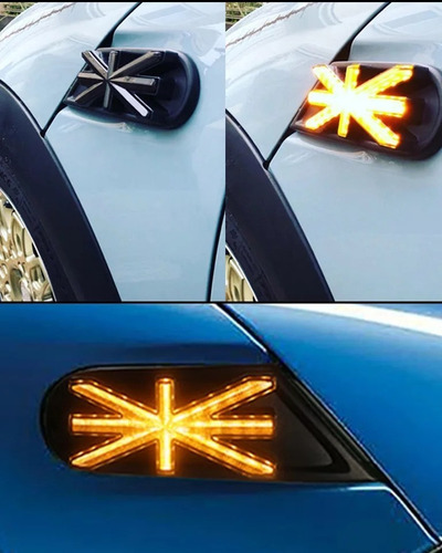 Imagen 10 de 10 de Padrisimos Cuartos Laterales Mini Cooper R55,r56,r57,r58,r59 (2 Piezas) Con Emblema O Bandera De Inglaterra