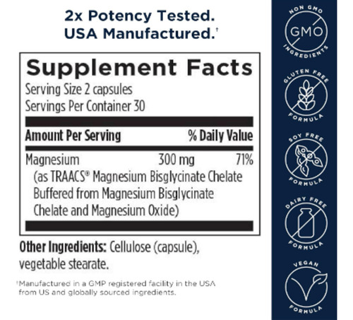 Designs For Health | Magnesio Citrate Complex | 60 Cápsulas Sabor Sin Sabor