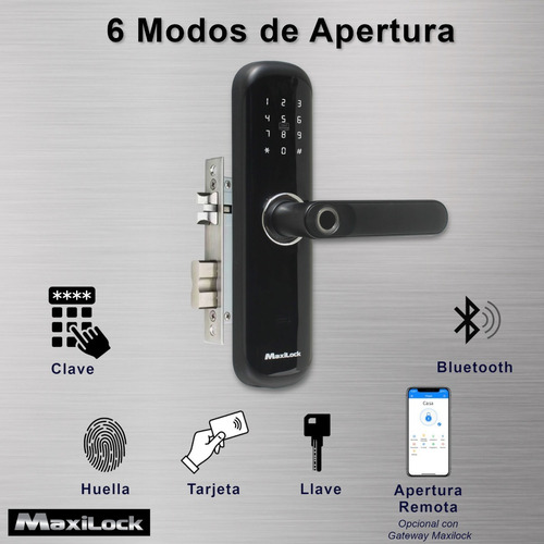 Imagen 3 de 9 de Cerradura Inteligente Maxilock Mxe 20807 - Backset 50