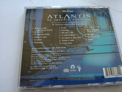 Atlantis - El Imperio Perdido - Cd James Newton Howard