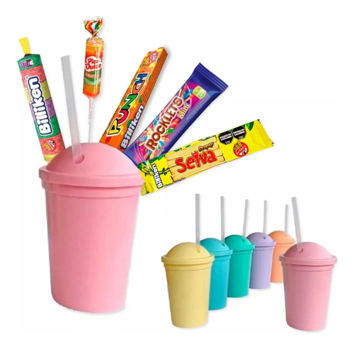 Golosinas Cumpleaños 002+vasos Pasteles X 20 Uni - Lollipop