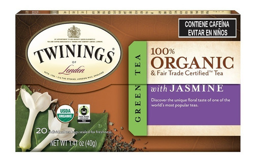 Te Verde Twinings Organico Con Jazmine  36grs (20 Sobres)