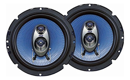Bocinas Triaxiales Pyle de 6.5" de Tres Vías, 180 W RMS, 360 W de Potencia Máxima con Impedancia de 4 Ohmios y Tweeter Piezo de 3/4'' para Estéreo de Auto, Diseño Redondo, Sonido Profesional