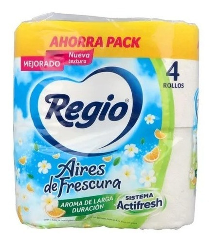 Papel Higienico Regio Aires De Frescura 4 Rollos