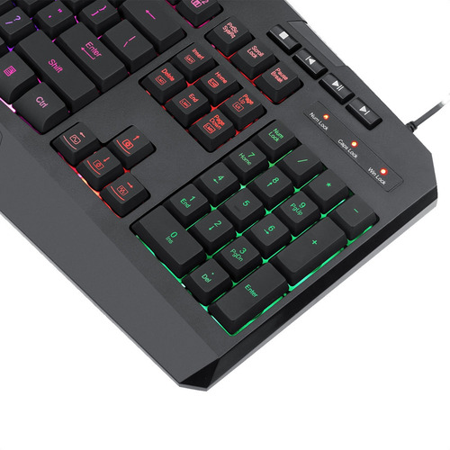 Imagen 5 de 8 de Teclado gamer Redragon Harpe Pro K503A RGB QWERTY español color negro con luz RGB