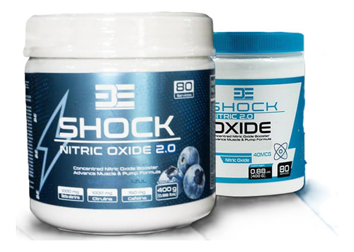 Be Shock Oxido Nitrico 2,0 Más Clembu 400 G 80 Serv Sabor Mora