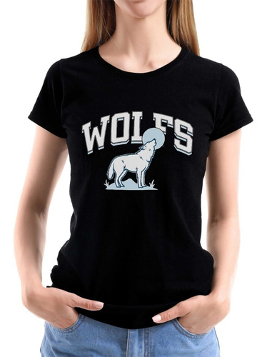 Polera Mujer Colores Letras Lettering Wolfs 611 Dtf