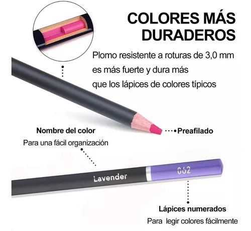 Set De Arte Profesional,Lápices de Colores para Dibujo 96 Malubero Set de  Lapices de colores