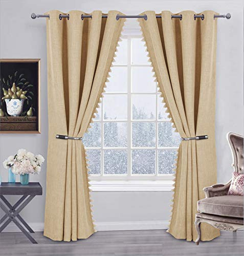 Always4u Cortinas Opacas 100% Para Dormitorio, Sala De Estar