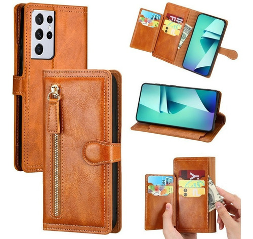 Funda De Cuero Para iPhone Cartera Con Ranura Para Tarjetas