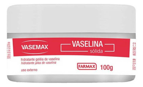 Imagem 1 de 1 de Vasemax Vaselina Geleia Hidratante Pura 100g