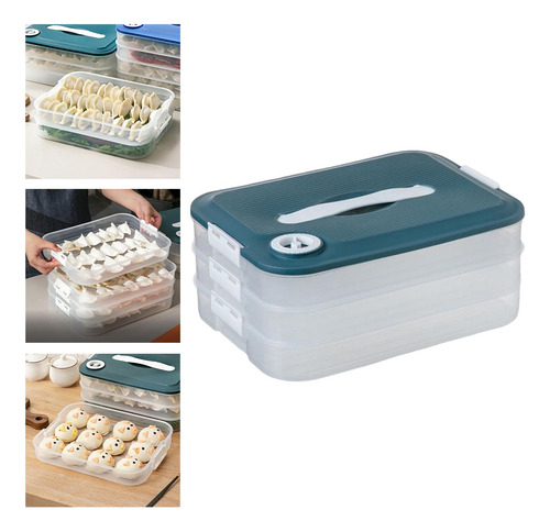 Caja De Almacenamiento De Bolas De Hervida 3 Capas Verde