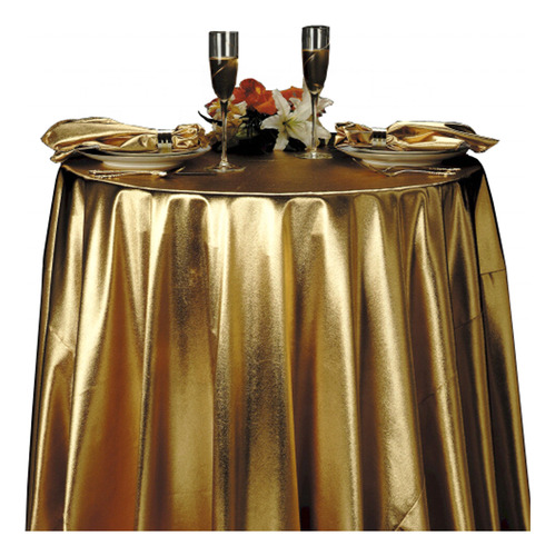 Mantel Dorado Metalizado, Mantel Con Purpurina