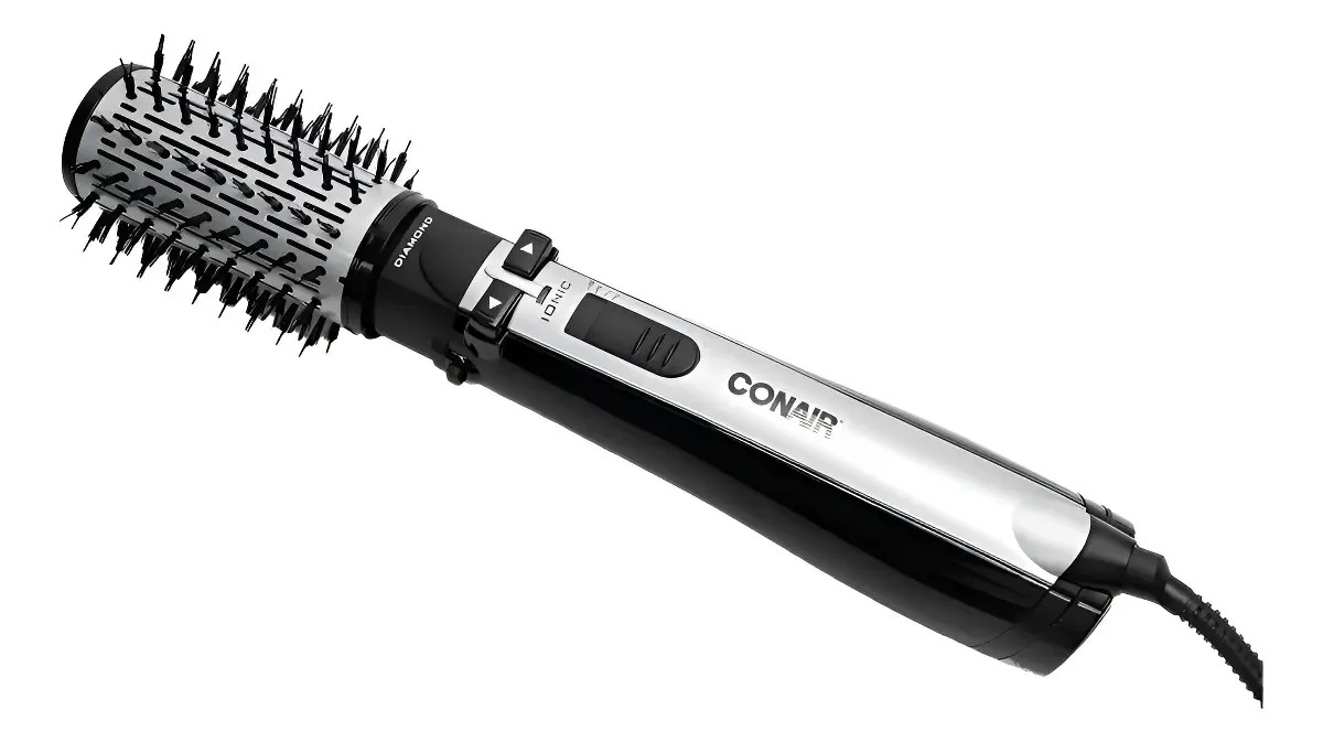 Escova Secadora Rotativa Diamond Rotating 900W Preto e Prata Conair