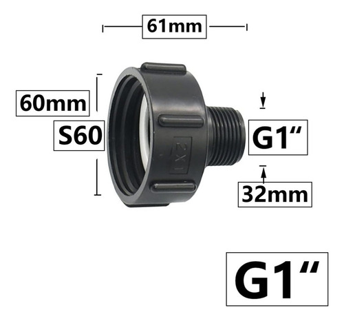 Adaptador De Tanque S60 Macho Rosca, Conectores De Grifo De