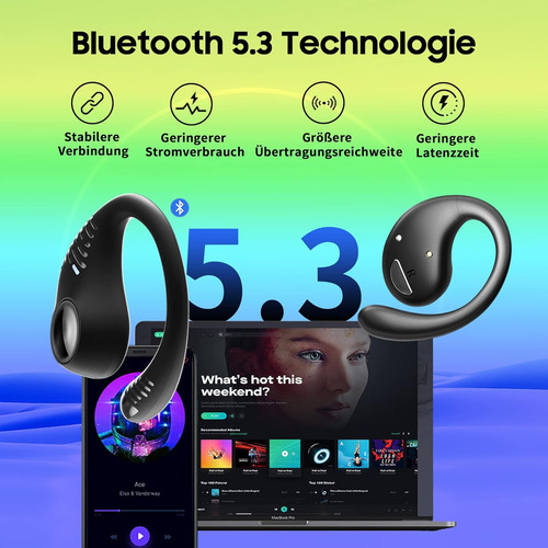Auriculares Blackview Open Ear, Auriculares Bluetooth Con...