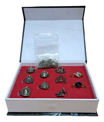 Set De 10 Anillos De Harry Potter Simbolos 