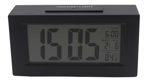 Imagem 1 de 6 de Relógio De Mesa Digital C/ Despertador Sensor Noturno