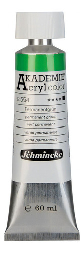 Tinta Acrílica Schmincke Akademie 60ml 554 Permanent Green