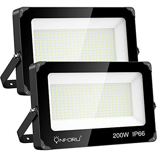 Onforu - Paquete De 2 Focos Led De 200 W, 22000 Lm, Luce