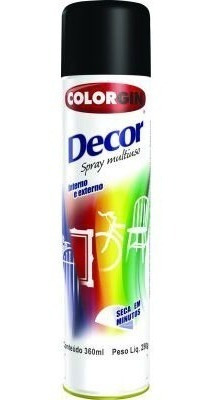 Tinta Spray Colorgin Decor Grafite 360ml