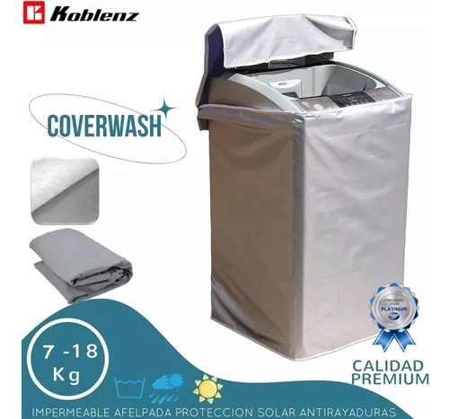 Cubierta Afelpada Impermeable Lavadora Koblenz 15kg Burbuja