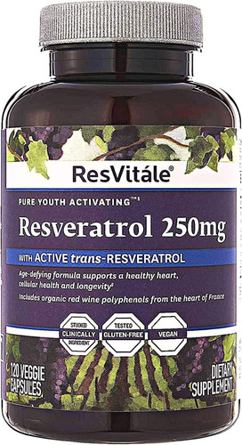 Resveratrol 120 Cap Resvitale - Un - Unidad A $3924