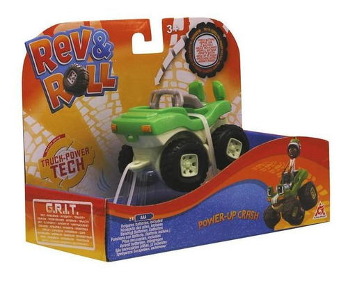 Imagen 5 de 5 de Vehículo De Juguete Rev And Roll Crash Con Motor Bandai