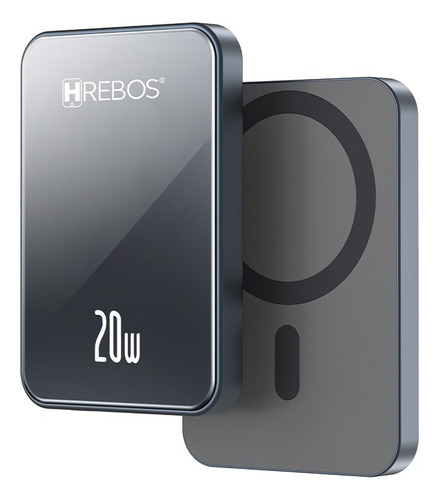 Carregador Portatil Powerbank Indução P/ iPhone 12 13 14 15 Cor Preto