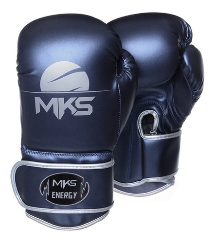 Luva De Boxe Mks Energy V2 Metalic Blue