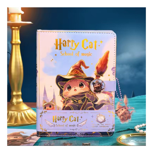Libreta Harry Potter Harry Cat Gatos Imantada Llavero Sticke