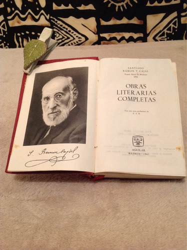 Libro Antiguo. Ramon Y Cajal. Obras