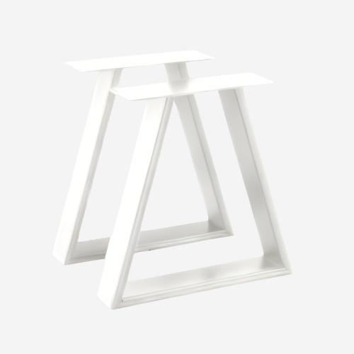 Pé De Mesa Triangulo Industrial Reforçada Para Tampo De 1m Cor Branco