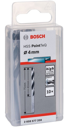 Broca Bosch Hss Pointteq 4,0mm 10 Peças