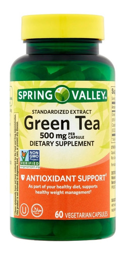 Spring Valley Te Verde 500mg (60 Capsulas) Perdida De Peso