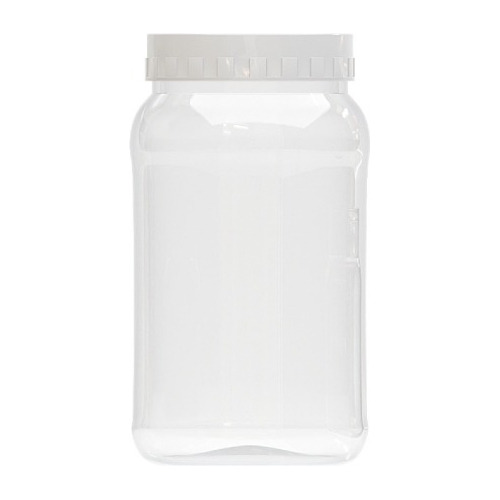 Envase Plástico Cilindro Frasco Frasco Con Tapa 500ml 10pz