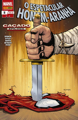 O Espetacular Homem-Aranha - 11: Caçado Epílogo, de Spencer, Nick. Editorial Panini Brasil LTDA, capa mole em português, 2020
