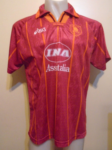 Camiseta Roma Italia Asics 1996 1997 Totti #17 Selección L