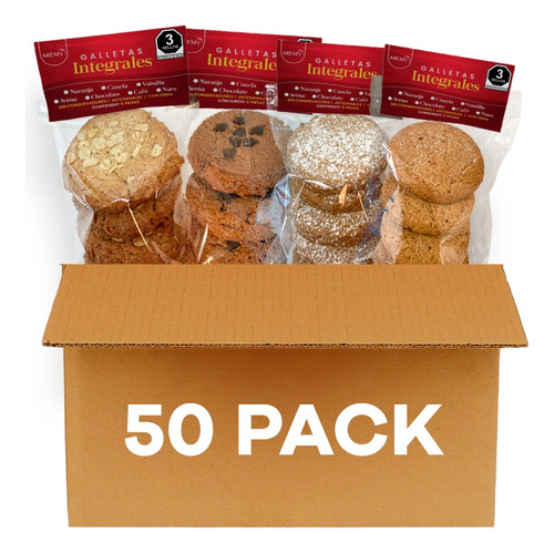 50 Pack Galletas Integrales Mayoreo